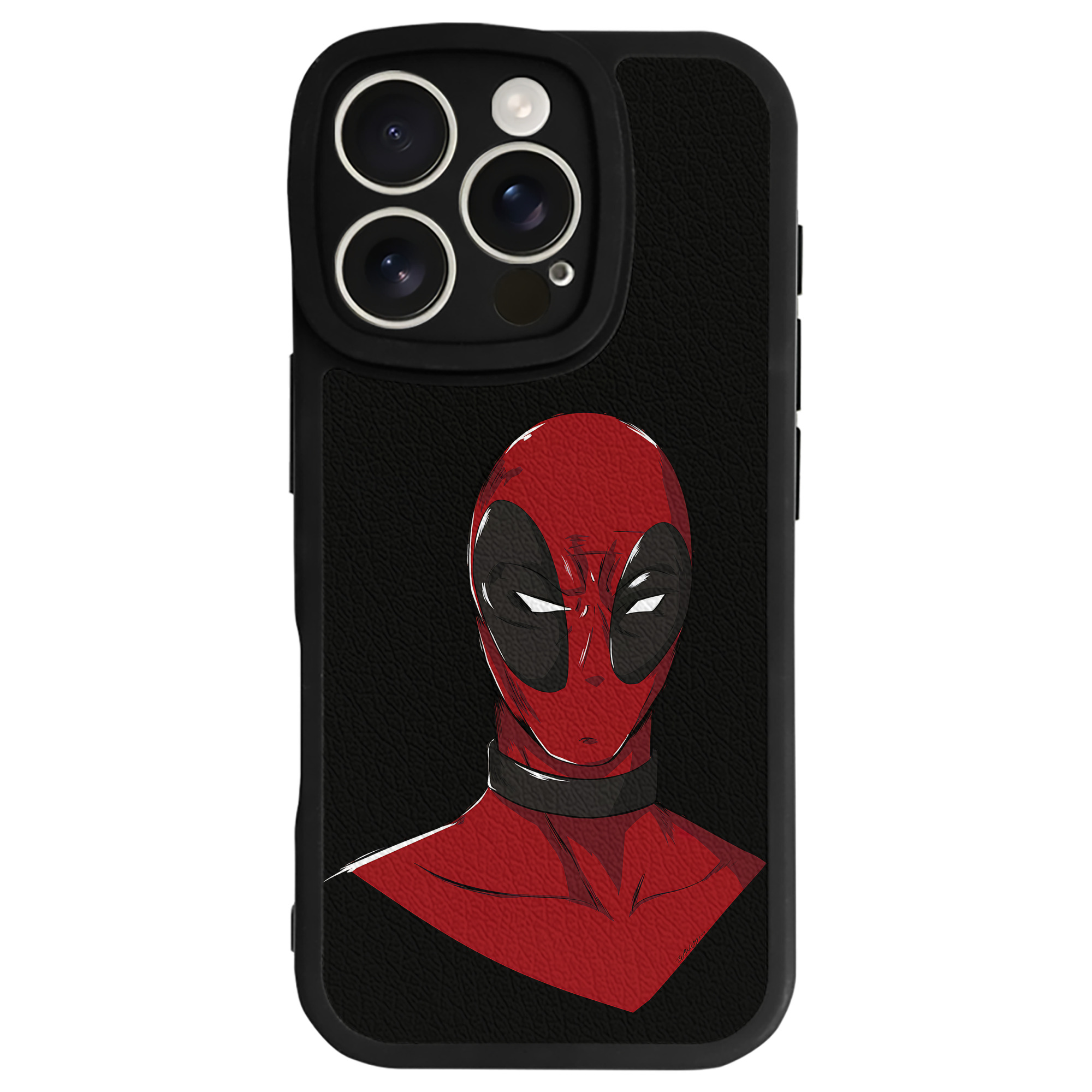 （画像用） Deadpool デッドプール 【iPhone 16シリーズ対応】シリコンスマホケース（レザー調） 材質：シリコン